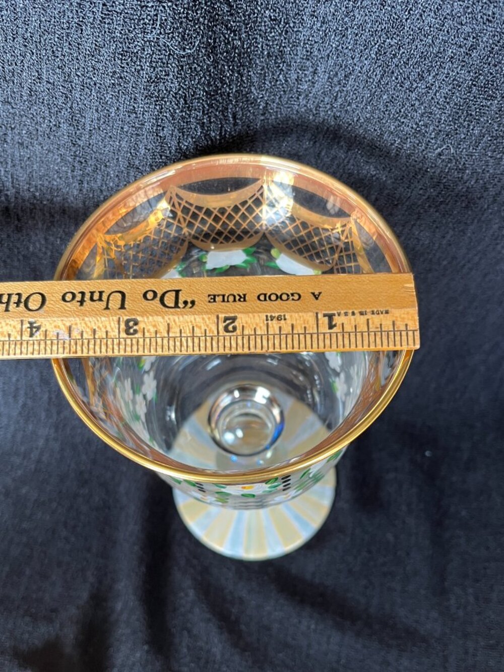 Mackenzie-Childs Sweetbriar Wine Goblet - Picture 6 of 6